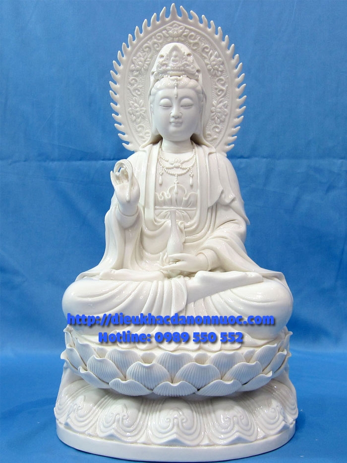 Tượng phật quan âm đá cẩm thạch 